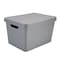 Simplify Storage Tote W/ Lid, 10-7/8 in L x 14-9/16 in W x 10-7/8 in H, Gray, Plastic 25925-GREY - alternate 1